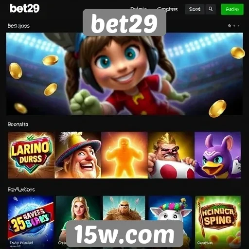 Variedade de jogos disponíveis na plataforma bet29